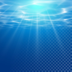 Obraz premium Vector underwater light wallpaper background.
