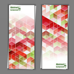 Set of banner templates with abstract background. Eps10 Vector illustration