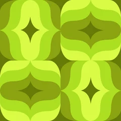 Muster Ornament endlos Retro 70er 70s Design Kachel Wand Tapete Papier Stoff  Druck grün grünlich © Jyll