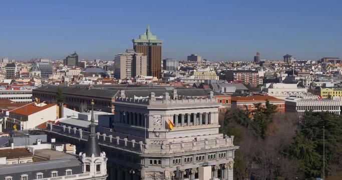madrid day light roof top panorama 4k spain
