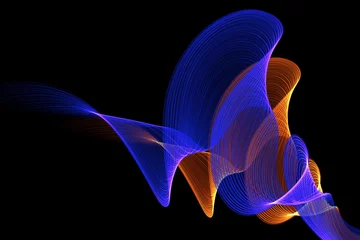 Photo sur Plexiglas Vague abstraite onde sonore rouge et bleue