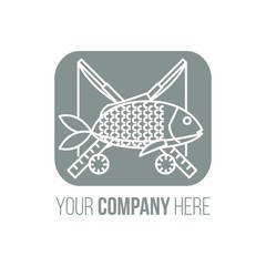 fishing logo icon vector
