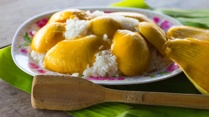 Delicious mango sticky rice.
