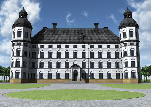 3D Illustration Baroque Castle