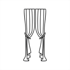  interior decoration. curtains. curtains Interior design sketch.