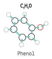 C6H6O phenol molecule