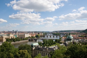 Fototapeta na wymiar Old Town and Prague bridges from Letna, Prague , Czech republic 