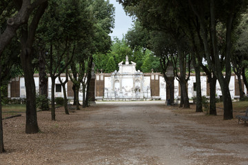 Fototapeta na wymiar Teatro in Garden of Villa Borghese. Rome, Italy