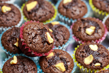 brownie cup cake chocolate nut