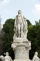 Goethe statue at Villa Borghese in Rome, Italy