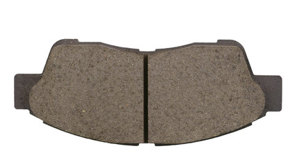 front brake pads for the car on a white background