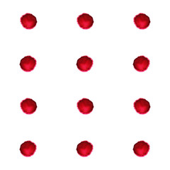 pattern of red dots