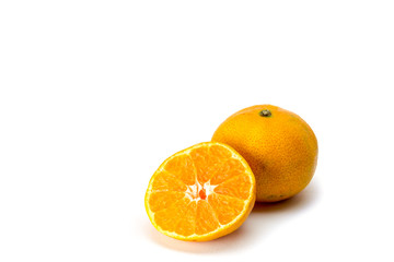 Orange fruit isolated on white background