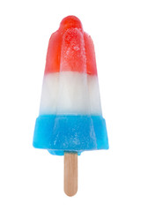 Red-white-and-blue popsicle isolated on white - 107506370