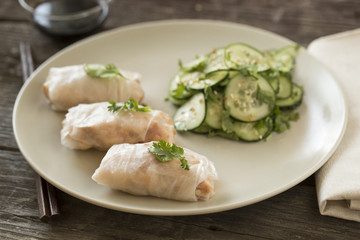 Spring roll with shrimps