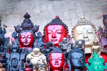 Fototapete Rund Souvenirs on sell in Bhaktapur,Nepal © Nabaraj Regmi