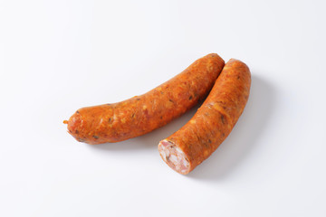 Smoked pork sausages