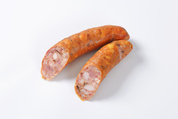 Smoked pork sausages