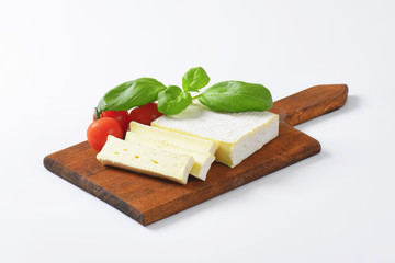 Soft cheese with thin white rind