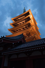 Obraz premium view of the Asakusa temple in Tokyo, Japan