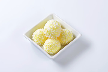 White Chocolate Coconut Truffles