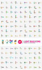 Mega set of light bulb logos
