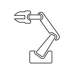 Robotic arm for industrial applications vector illustration
