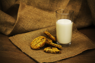 Cookies on a rustic background
