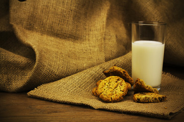 Cookies on a rustic background
