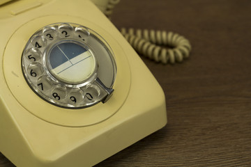 Old retro style rotary telephone