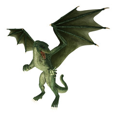 Fototapeta premium 3D Illustration Fantasy Dragon on White