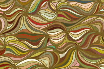 Obraz premium Vector wave background of doodle drawn lines