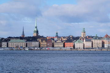 Stockholm, Sweden - March, 16, 2016: landscape with the image of Stockholm, Sweden