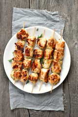 Grilled chicken kebabs