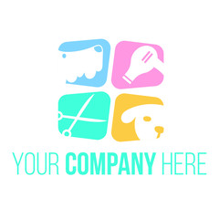 pet shop logo icon Vector