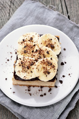 Banana cake, top view