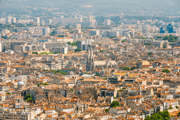 Fototapeta na wymiar Cityscape of Marseille, France. Urban background