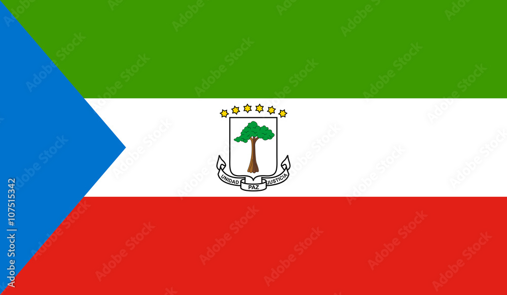 Wall mural Equatorial Guinea Flag - Wall murals