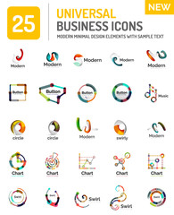 Set of new universal business logos