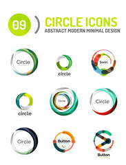 Set of various circle logos