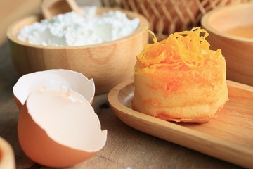 cake gold egg thread