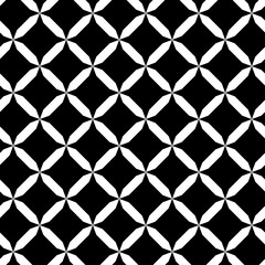 Fototapeta premium Seamless black and white vector background with abstract geometric shapes. Print. Cloth design, wallpaper.