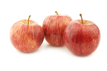 fresh sweet small apples on a white background