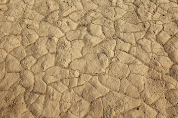 close up of cracked soil surface in dried land