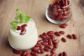 yogurt with red bean