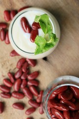 yogurt with red bean