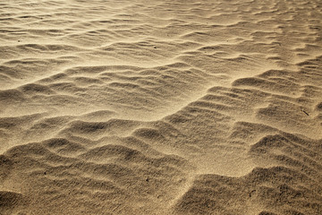 Fototapeta na wymiar close up of golden and rippled sand