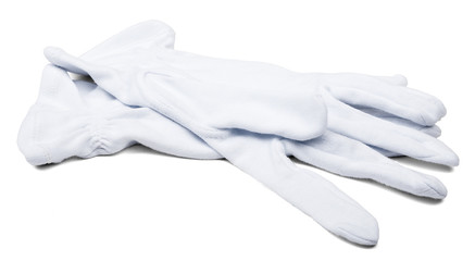 Pair of butlers white gloves