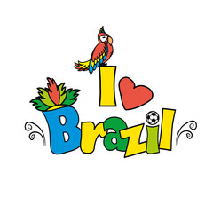 I love Brazil, vector illutration