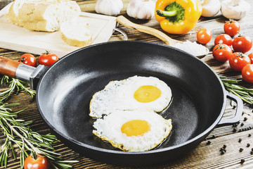 Breakfast of scrambled eggs